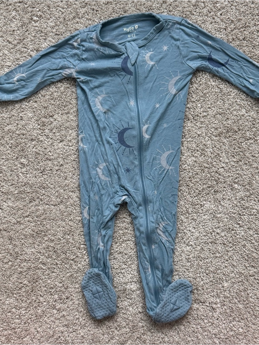Kyte BABY Blue Moon & Stars Footed One-Piece Pajamas - Kids